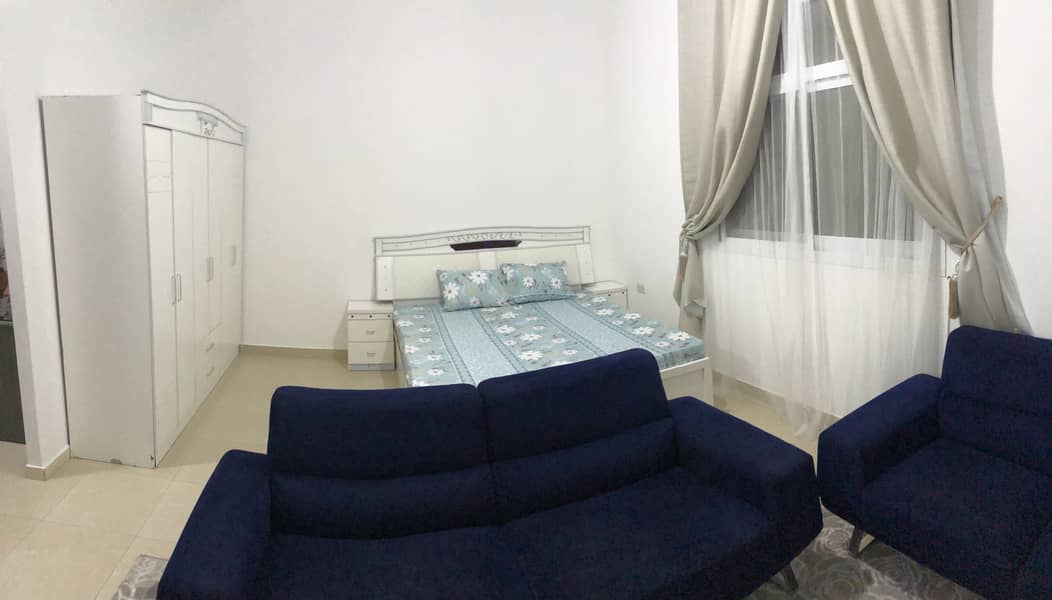 Fully furnished studio for rent in Khalifa City A 1-3 Payments
