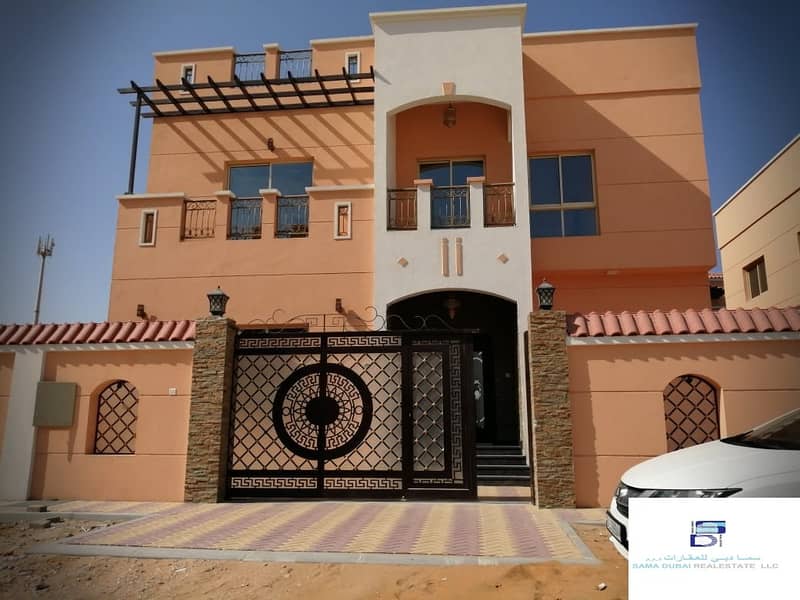 Luxury design villa close to Sheikh Ammar Street and all services in the finest areas (Ajman) for freehold for all nationalities