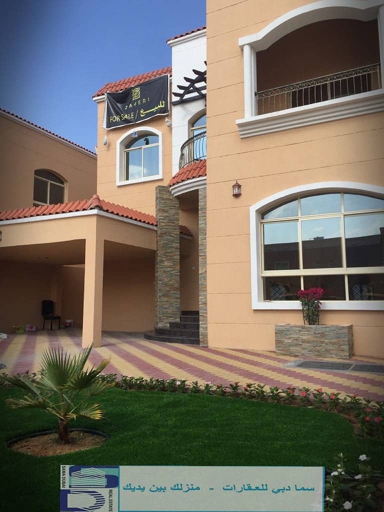 Wonderful modern design villa overlooking the main road and close to all services in the finest areas of Ajman (Al Zahra) for freehold for all nationalities
