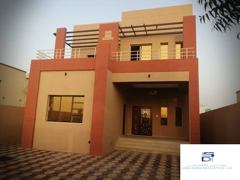 Wonderful modern design villa overlooking the main road and its economic price and close to all services in the finest areas of Ajman for freehold for all nationalities
