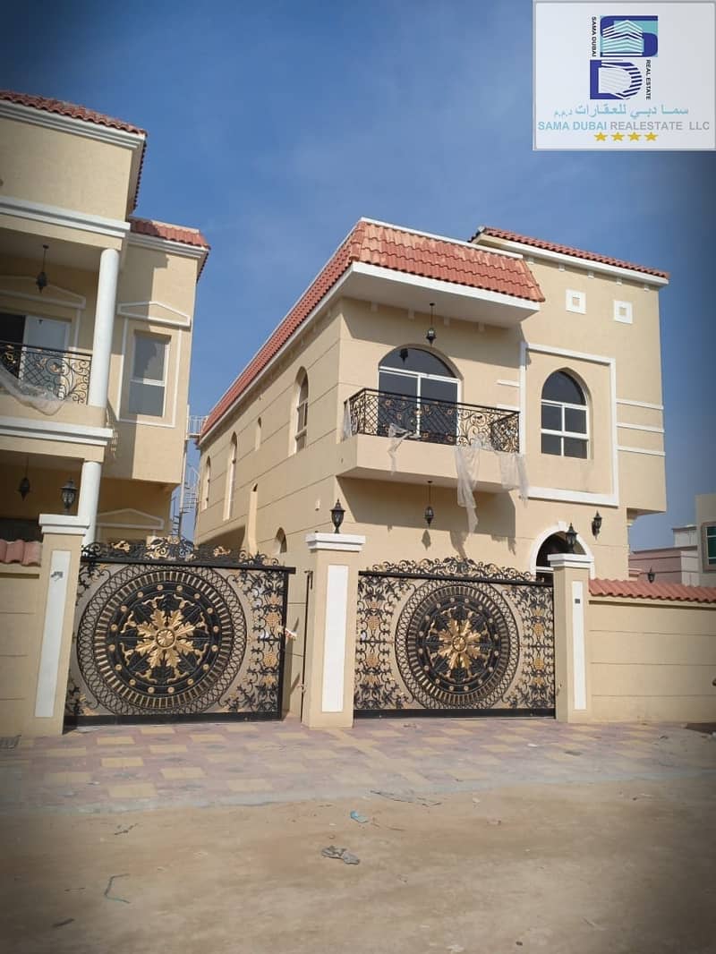 Modern Arab design villa in full stone and close to all services in the finest areas of Ajman (Al Muwaihat) for freehold for all nationalities