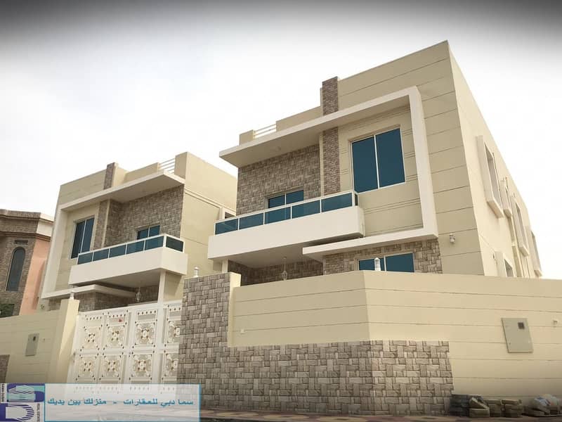Modern design villa at an economic price close to Ajman Academy in the most prestigious areas of Ajman (Al Rawda) for freehold for all nationalities