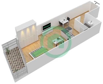 协和大厦 - 单身公寓单位10 FIRST FLOOR戶型图