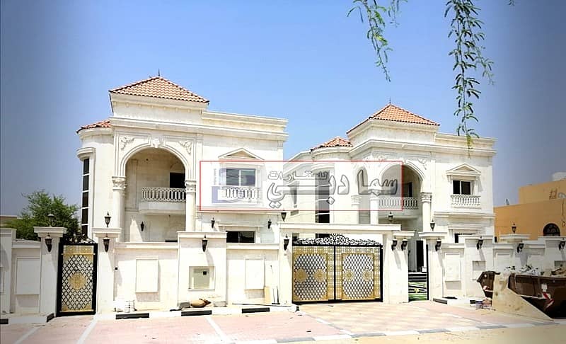 Luxury villa with a luxurious stone facade and the finest designs and the finest decors