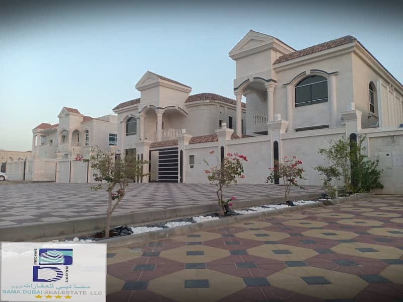 Villa unique design and wonderful central air conditioning near Sheikh Ammar Street in the most prestigious areas (Ajman) for freehold for all nationalities