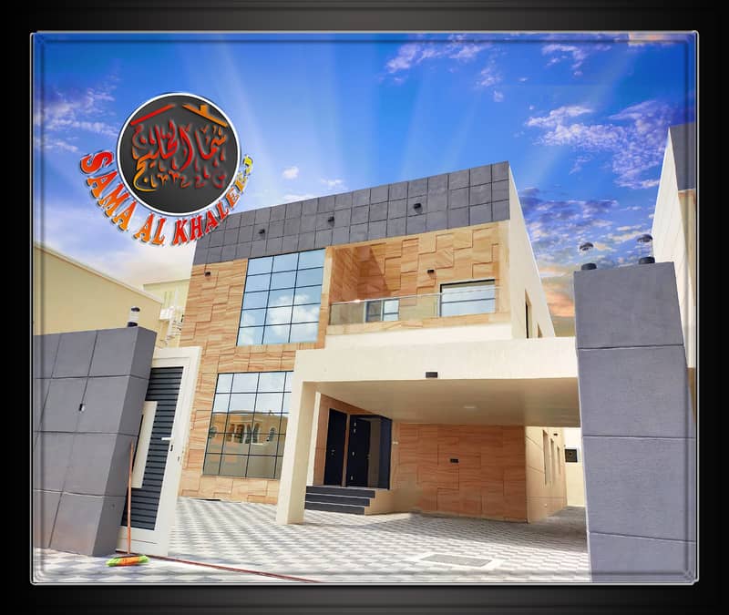 Modern villa with stone facade and elegant design for sale in Ajman
