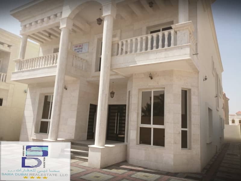 Villa unique design and wonderful central air conditioning near Sheikh Ammar Street in the most prestigious areas (Ajman) for freehold for all nationalities