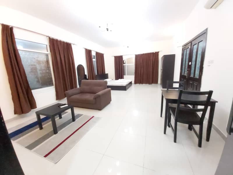 Glorious Very Spacious Big Size Fully Furnished Studio Having Private Entrance Ground Floor Khalifa City A