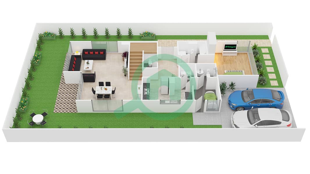Juniper - 6 Bedroom Villa Type V2-L2 Floor plan interactive3D