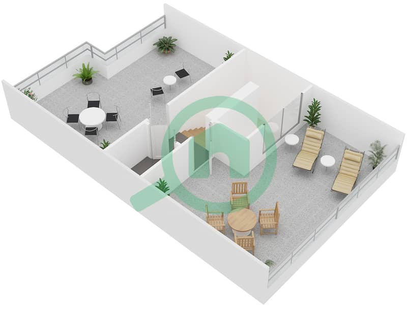 Aquilegia - 3 Bedroom Villa Type RC-EE Floor plan interactive3D