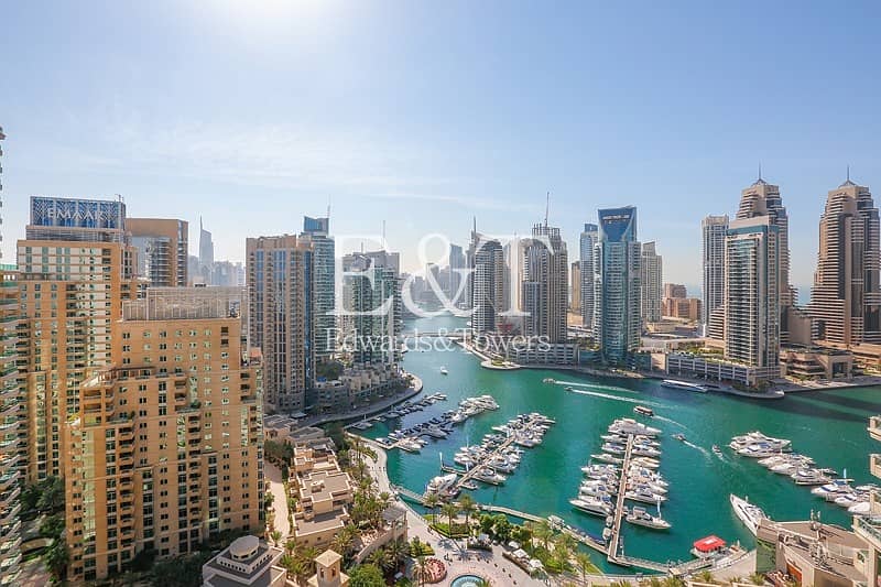 Exclusive:Full Marina View|2 Parkings|Larg balcony