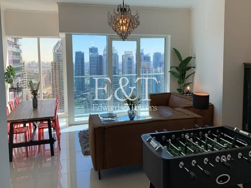 Stylish Furniture|Full Marina View|Well Maintained