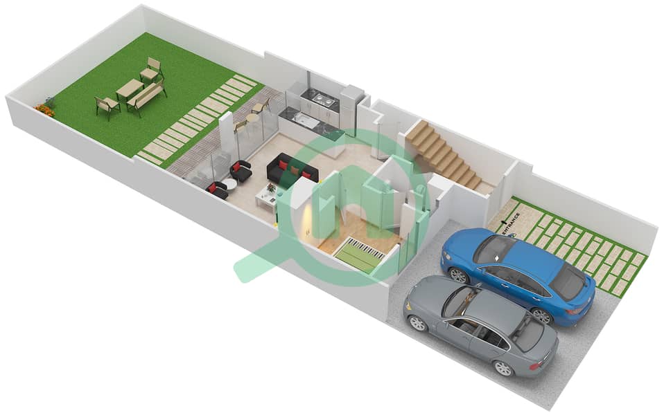المخططات الطابقية لتصميم النموذج XU-4BB فیلا 4 غرف نوم - جنوسيا interactive3D