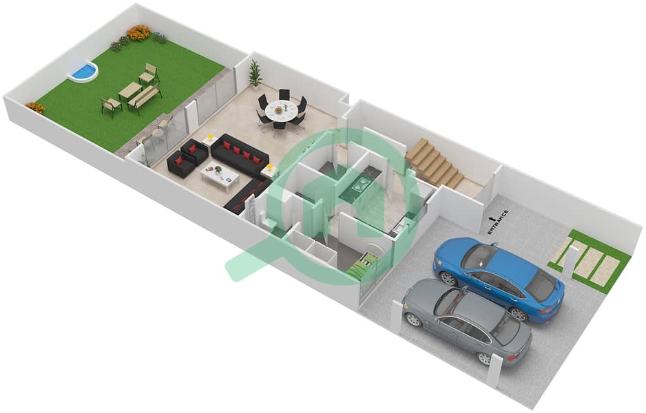 Janusia - 4 Bedroom Villa Type XU-B1 Floor plan interactive3D
