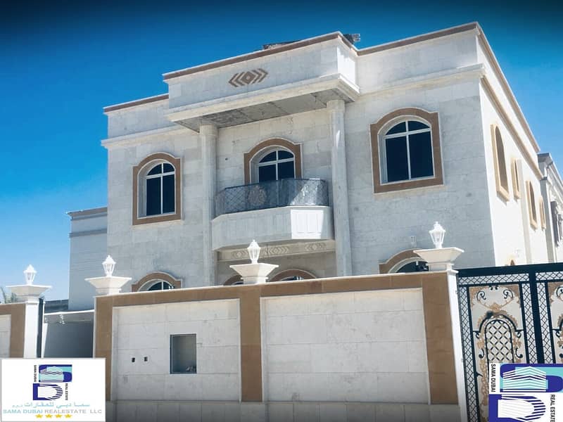 Elegant design villa, large area, close to all services, the finest areas of Ajman (Al Hamidiya), freehold for all nationalities