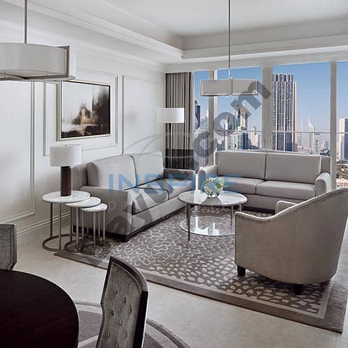 Fully Furnished and Serviced 2 BR in Address BLVD with DIFC view