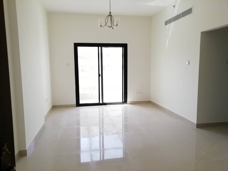 CLOSE TO EXIST 1 BEDROOM+GYM+BALCONY WARQA RENT 34K 6 CHEQUES