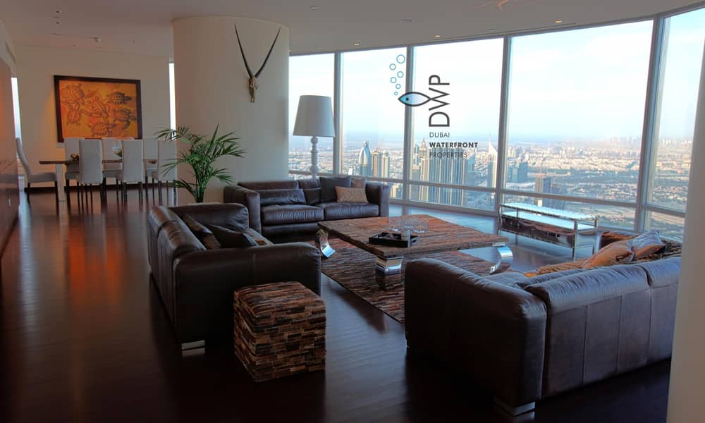 Original Price AED 16 Million | 103rd Floor BURJ KHALIFA |APT 10303| 4 Bedroom Penthouse | Most Exclusive Address With U
