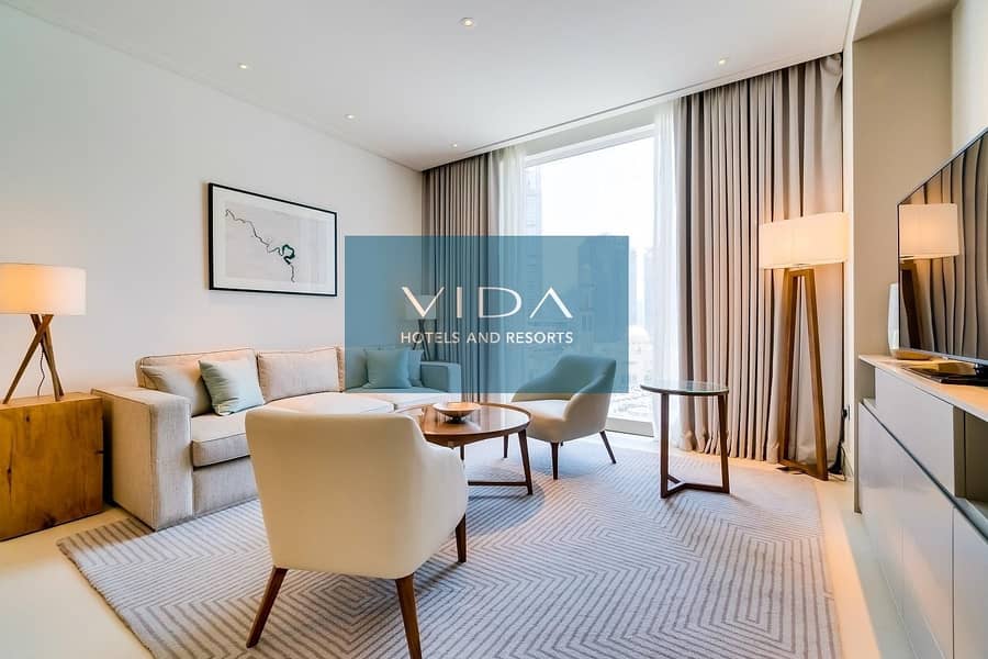 Luxurious One Bedroom Apartment with City View Vida Residence Downtown