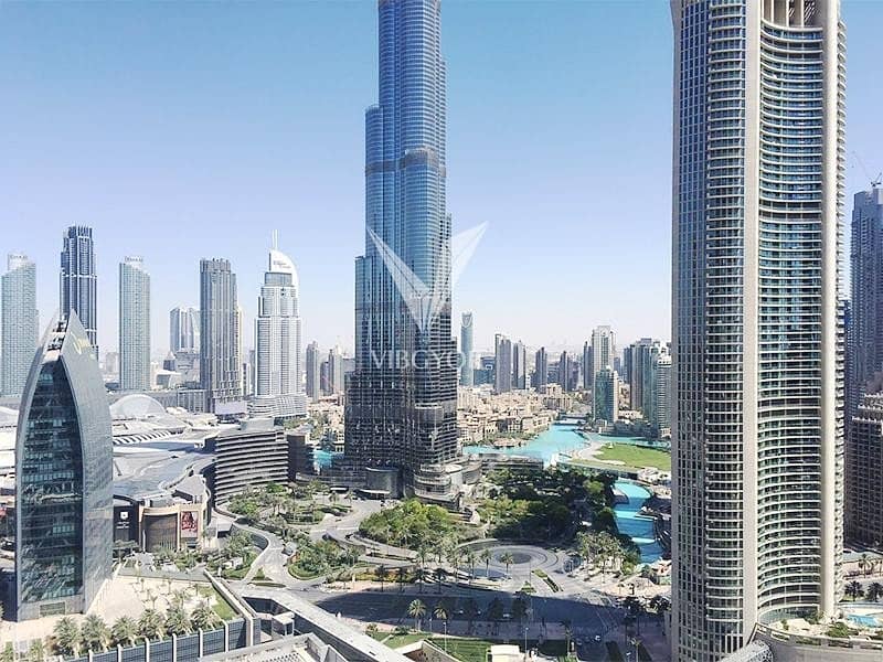 Furnished | Vacant 3BR+Maids | Full Burj Khalifa View