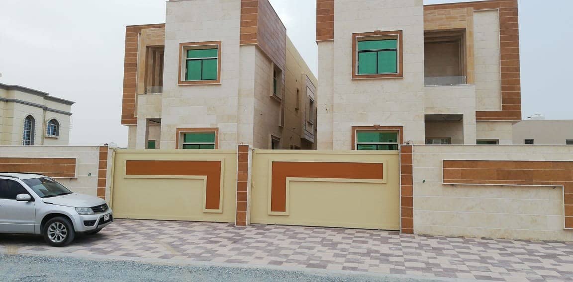 Villa for sale in Ajman, Al Mowaihat area, a perfect personal finishing stone, with the possibility of bank financing