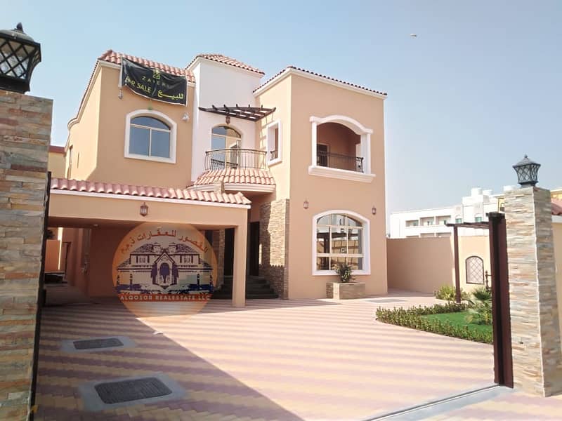 Owns a villa for sale in Ajman, in the Rawda city, with bank financing