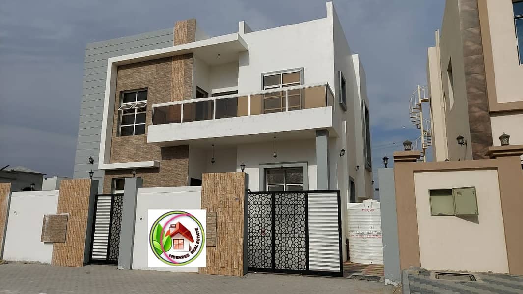 New first villa finishing finishing and excellent price on wide street. Close to Mohamed Bin Zayed Street, all schools, services, markets, and hypermarkets  It consists of two floors: ground floor : 1 master bedroom. Hall. Large board with bathroom. a kit
