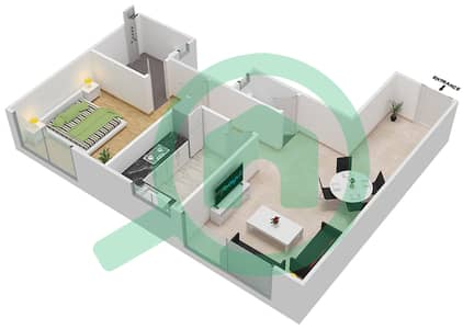 Future Tower 1 - 1 Bedroom Apartment Unit 10 Floor plan