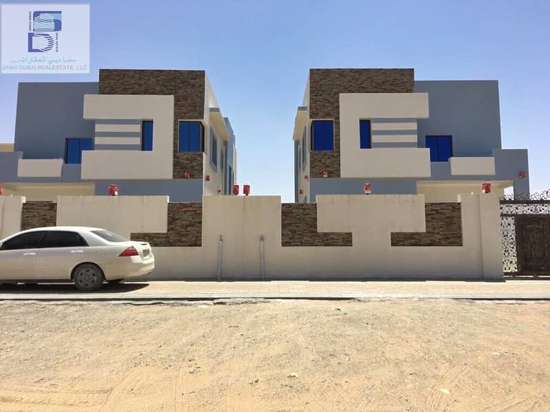 Modern design villa, large area, close to all services, the finest areas of Ajman freehold for all nationalities