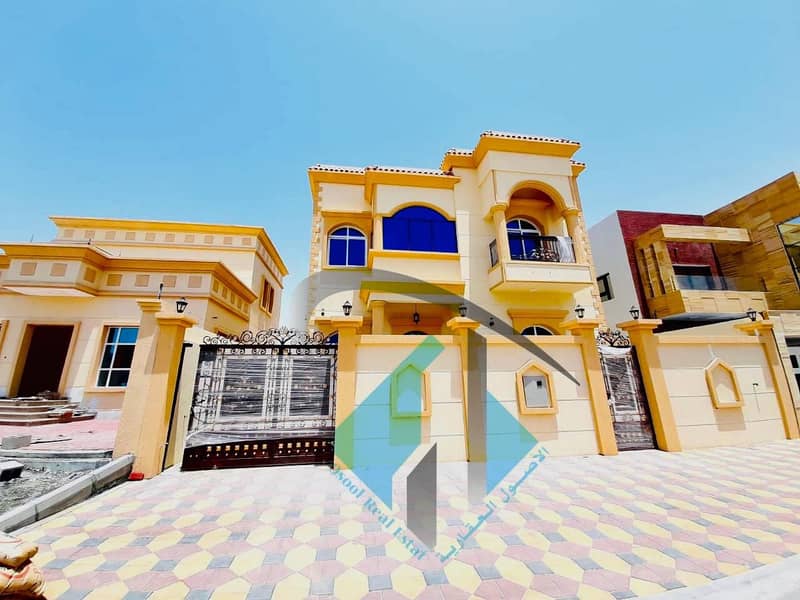 For sale villa in Ajman on a groovy street finishing magnificence without down payment and monthly installments for 25 years with a large banking leniency