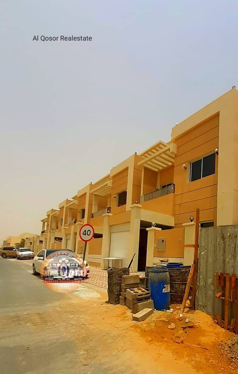 Villa for sale in Ajman, Jasmine, on a street directly with the possibility of bank financing