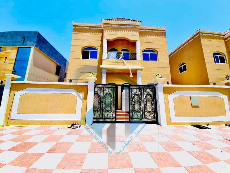 For sale villa in Ajman on the street is running finishing magnificence without down payment and monthly installments with a large banking leniency