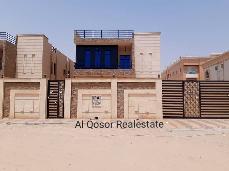 Villa for sale in Ajman, Al-Rawda, a very modern design with the possibility of bank financing