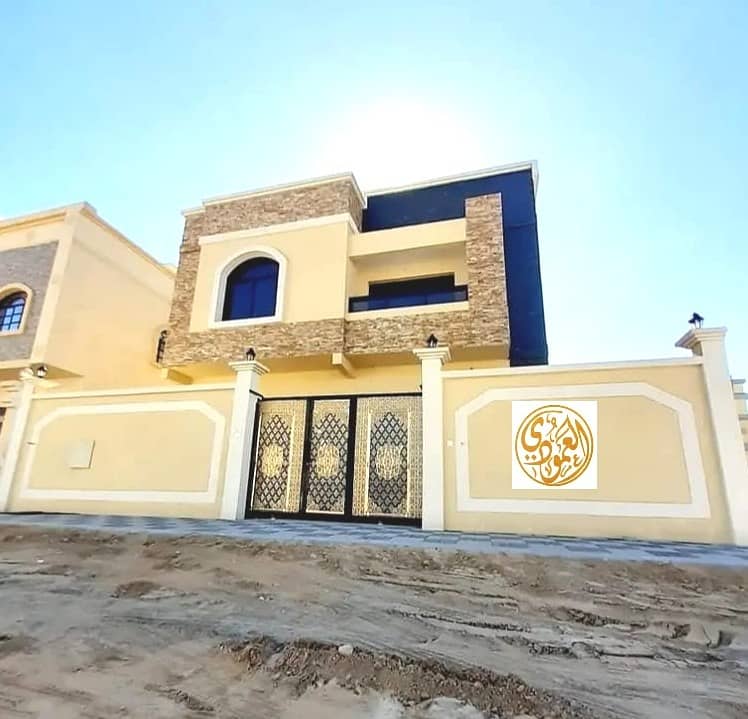 One of the best modern finishes, a new villa, a great location, with a special price, complete finishes, without two minutes' notes to Sheikh Mohammed bin Zayed Street
