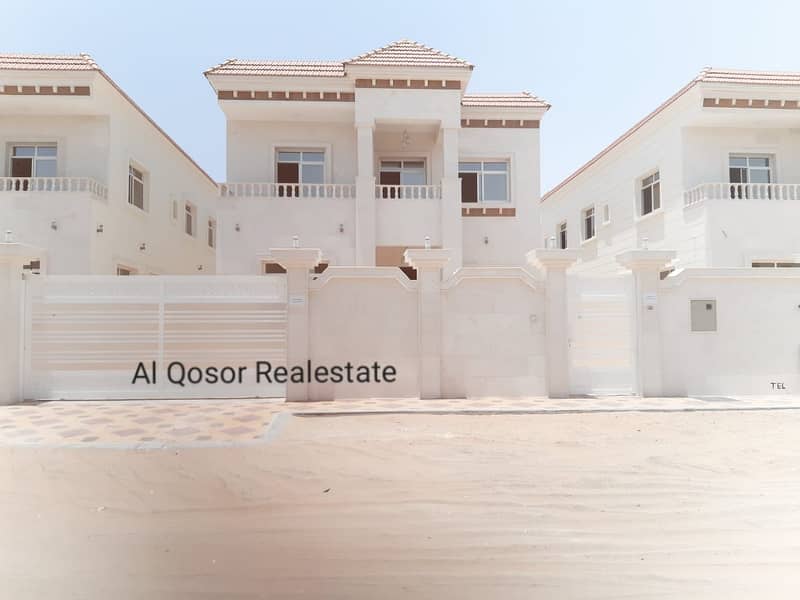 Villa for sale in Ajman, Al Mwaihat area, with excellent stone finishes, with the possibility of bank financing