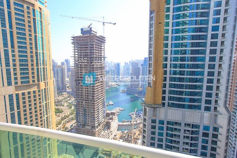 High floor/Great View/Vacant/1 BR Dubai Marina