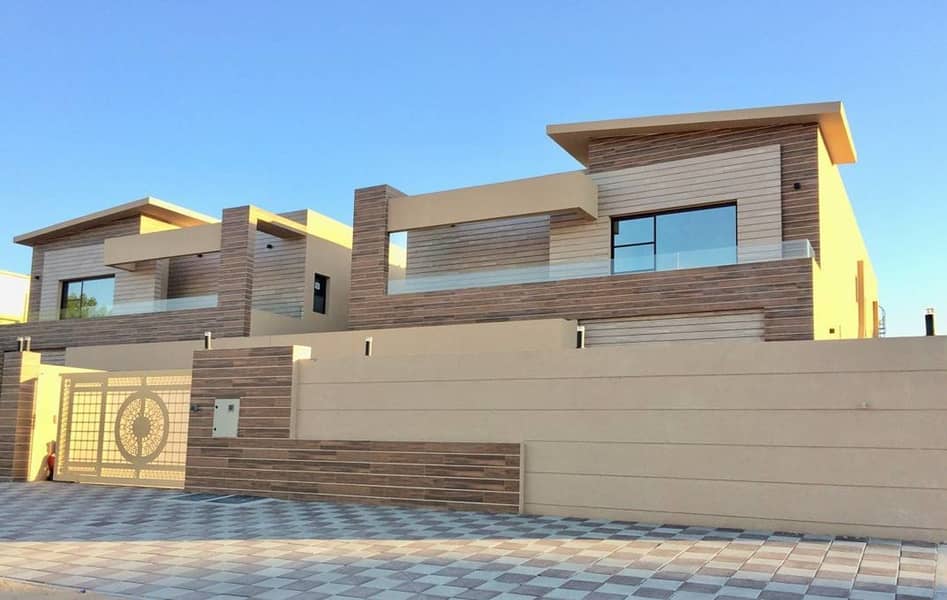 With all the banking facilities, a villa of the best modern finishes, new, first inhabitant, in a very good location, near Sheikh Mohammed bin Zayed Street, without commission from the buyer, and the price is negotiable.