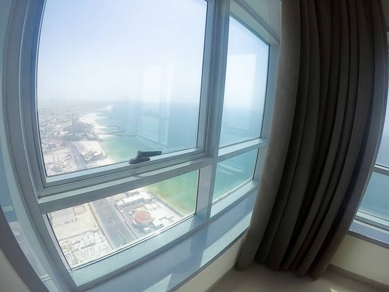 Amazing Full Sea View | Furnished | 2 Bedroom | Corniche Tower |  Ajman