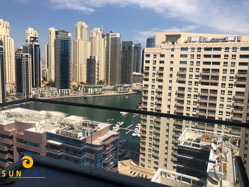 elegant views wooden floors the waves dubai marina