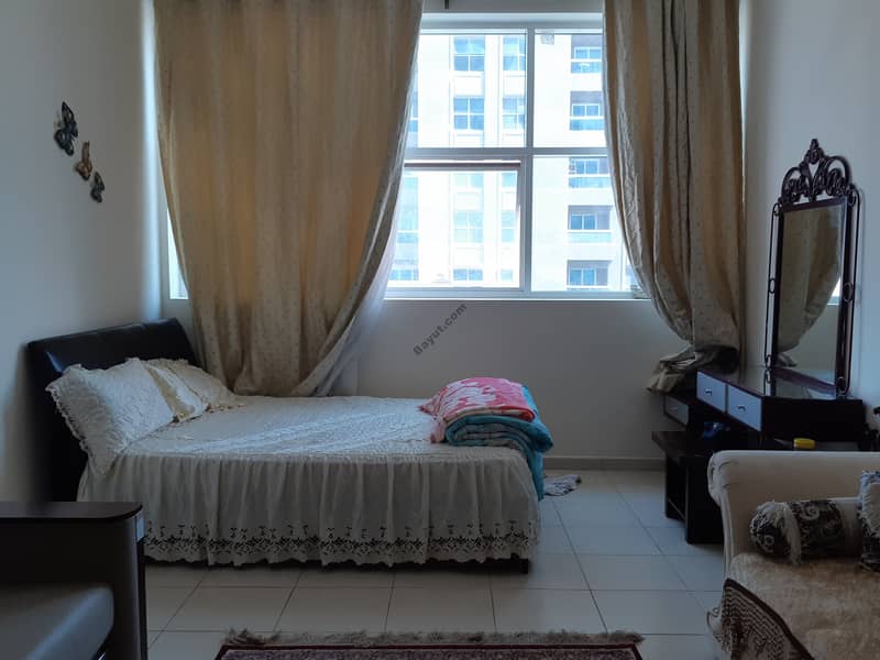 FOR RENT: STUDIO SEA VIEW OPEN VIEW FULLY FURNISHED IN AJMAN ONE TOWER 25000 yearly contract