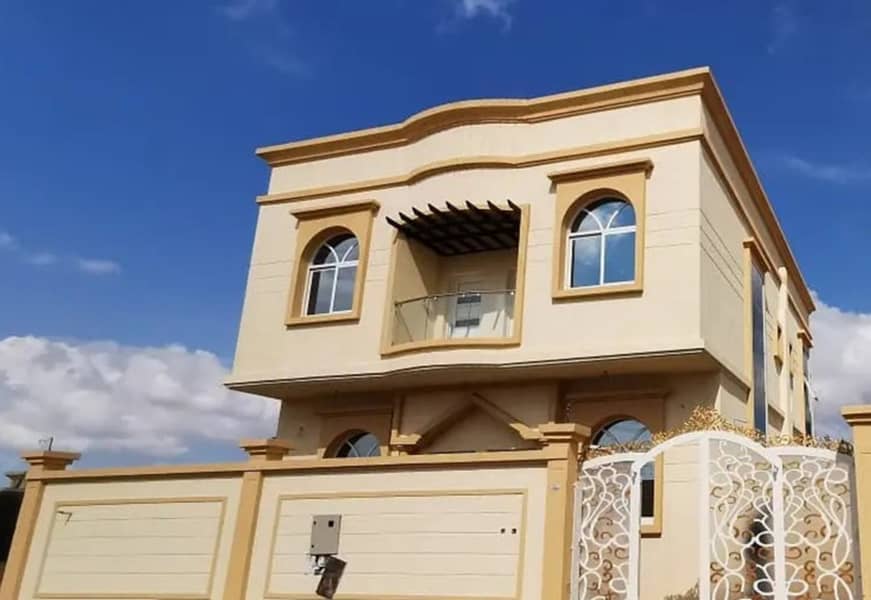 Zero commission and Zero commission for real estate broker Villa freehold snapshot for sale in Ajman only 20 minutes to Dubai modern design close to services and Sheikh Mohammed bin Zayed Street