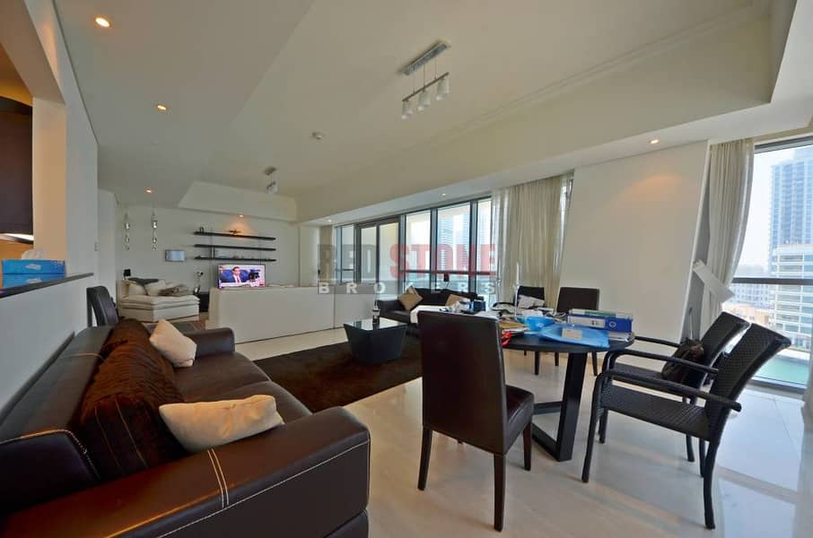 Fully Furnished 2 Bed + Maid's with Full Marina and Dubai Eye Viiew