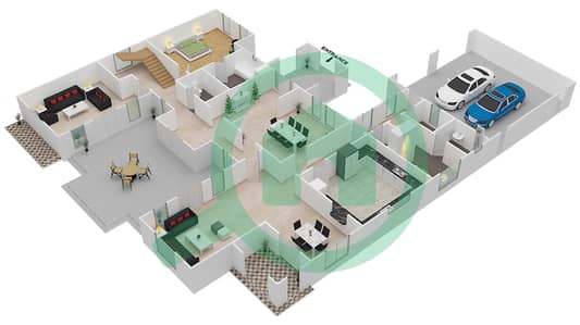 Contemporary Cluster - 5 Bedroom Villa Type A Floor plan