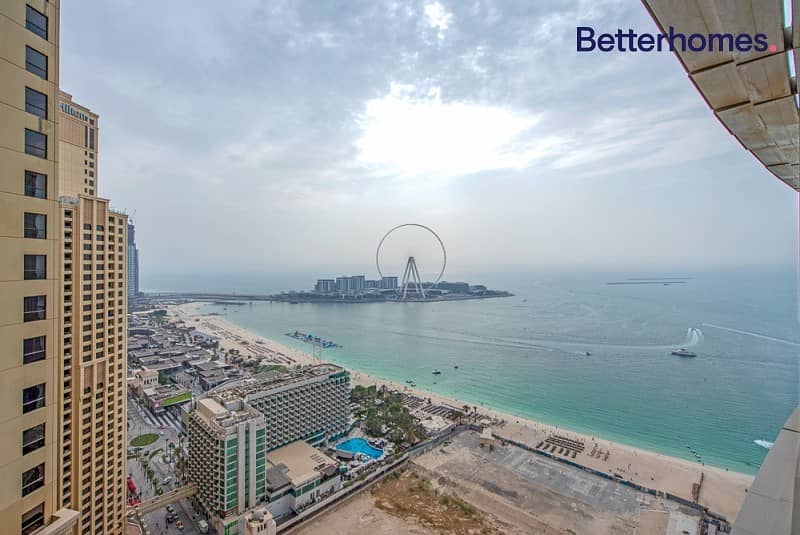 Sea & Dubai Eye View I Right on Beach I High Floor