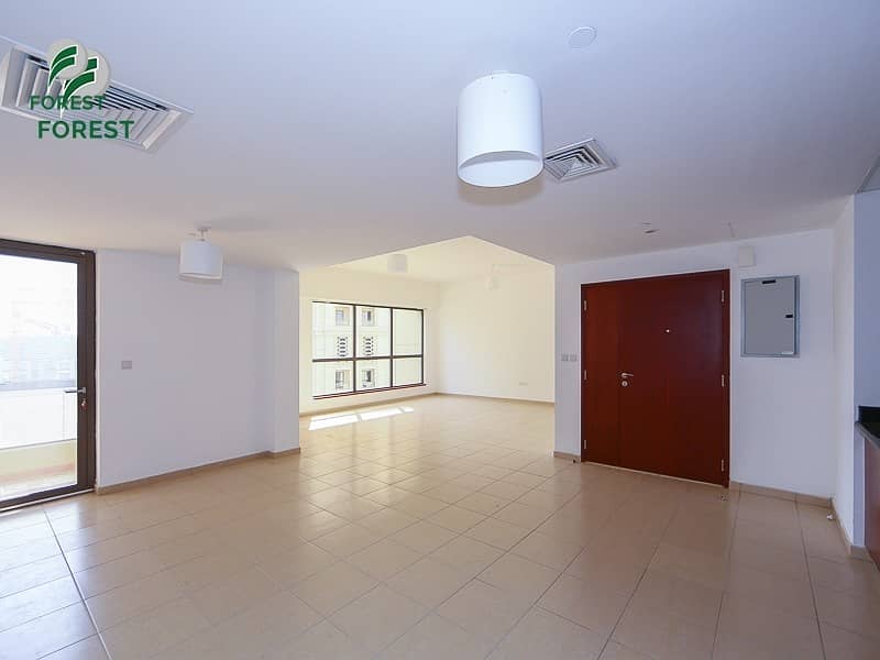 Spacious | 2BR | Partial Sea View | Unfurnished