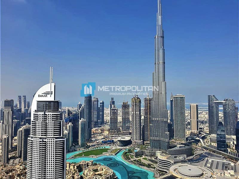 Vacant| Brand new| High floor| Mid unit| Full Burj