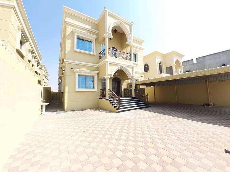 For rent villa in Ajman Al Mowaihat opposite a mosque on Sheikh Ammar Street new entrance and exit plain first inhabitant