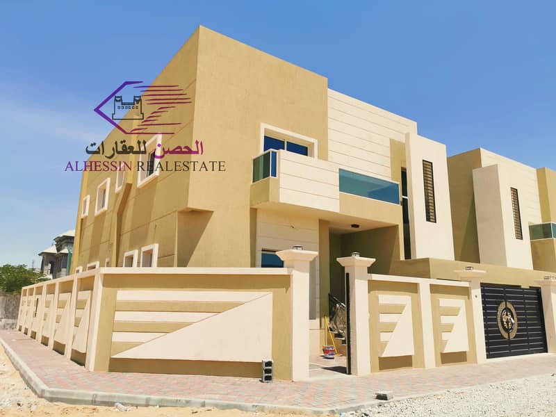 Corner villa close to Sheikh Mohammed bin Zayed Street with bank financing with convenient installments
