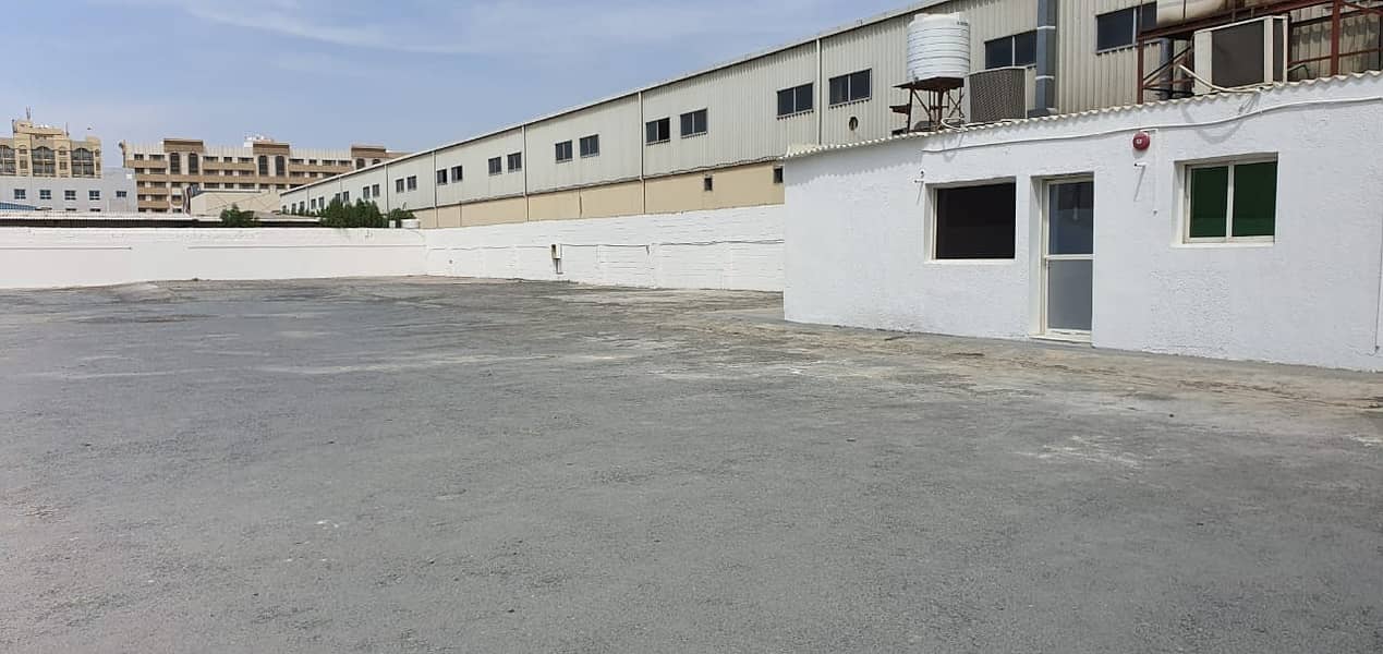 20000 sq ft concrete Open Land with offices TOLET in Industrial area 17, Sharjah