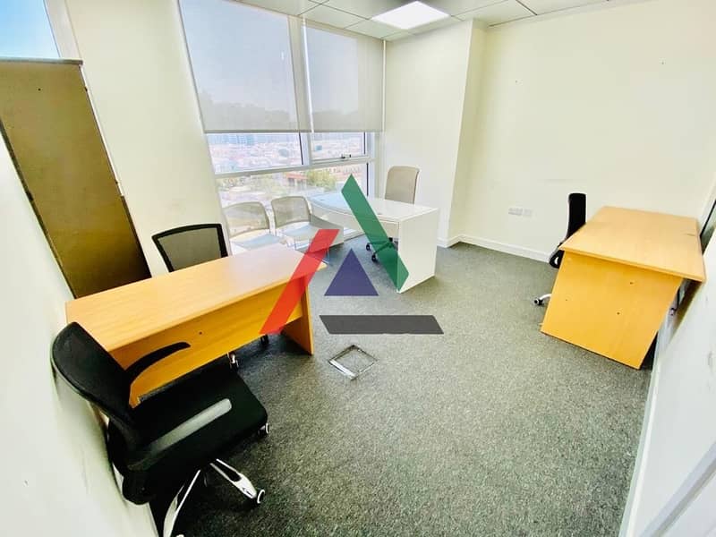 Big office in business center for rent at muroor road